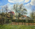 Birnbäume und Blumen an eragny Morgen 1886 Camille Pissarro